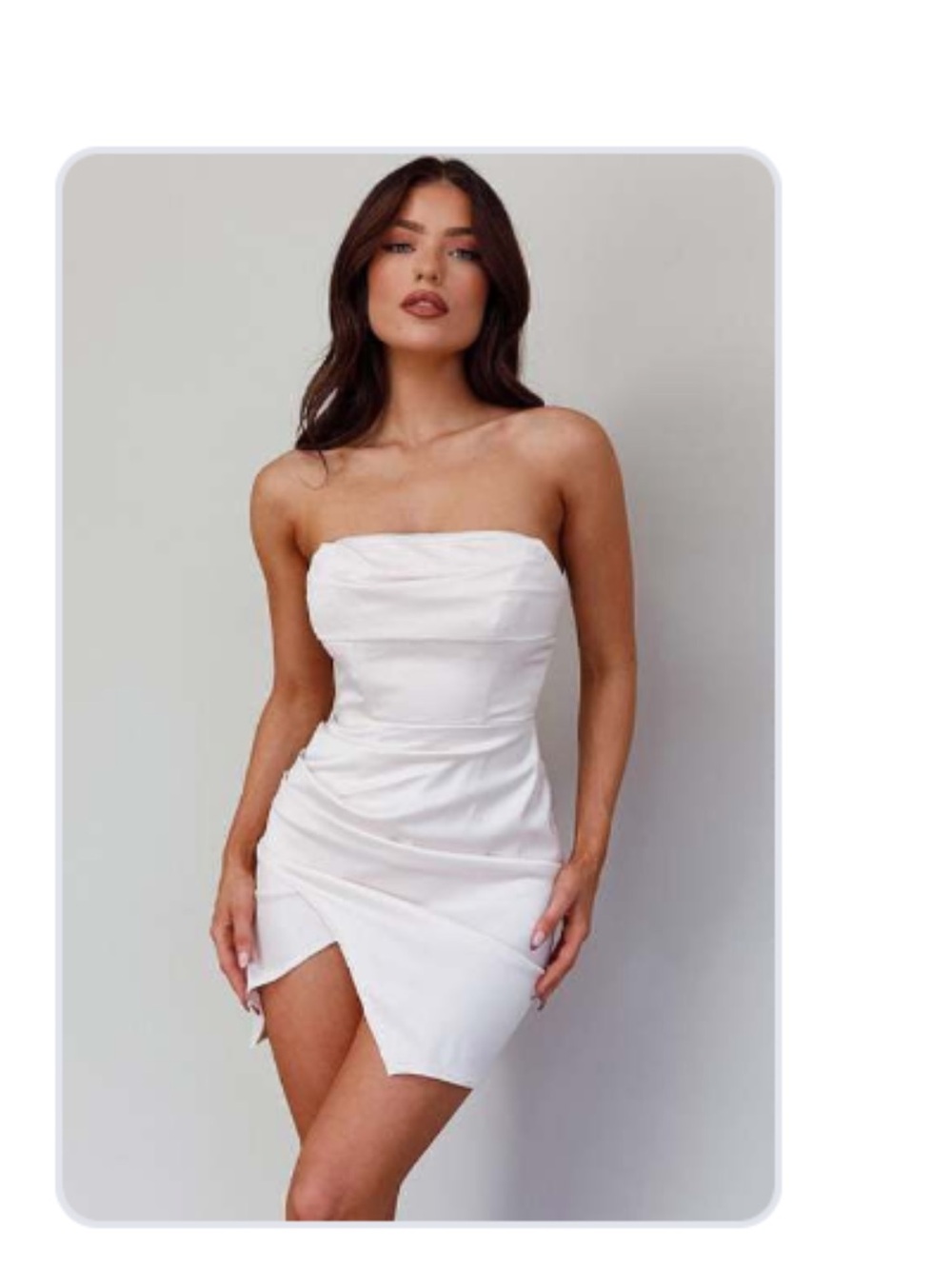Selfie Leslie Dolce Vita Strapless Mini Dress Oyster